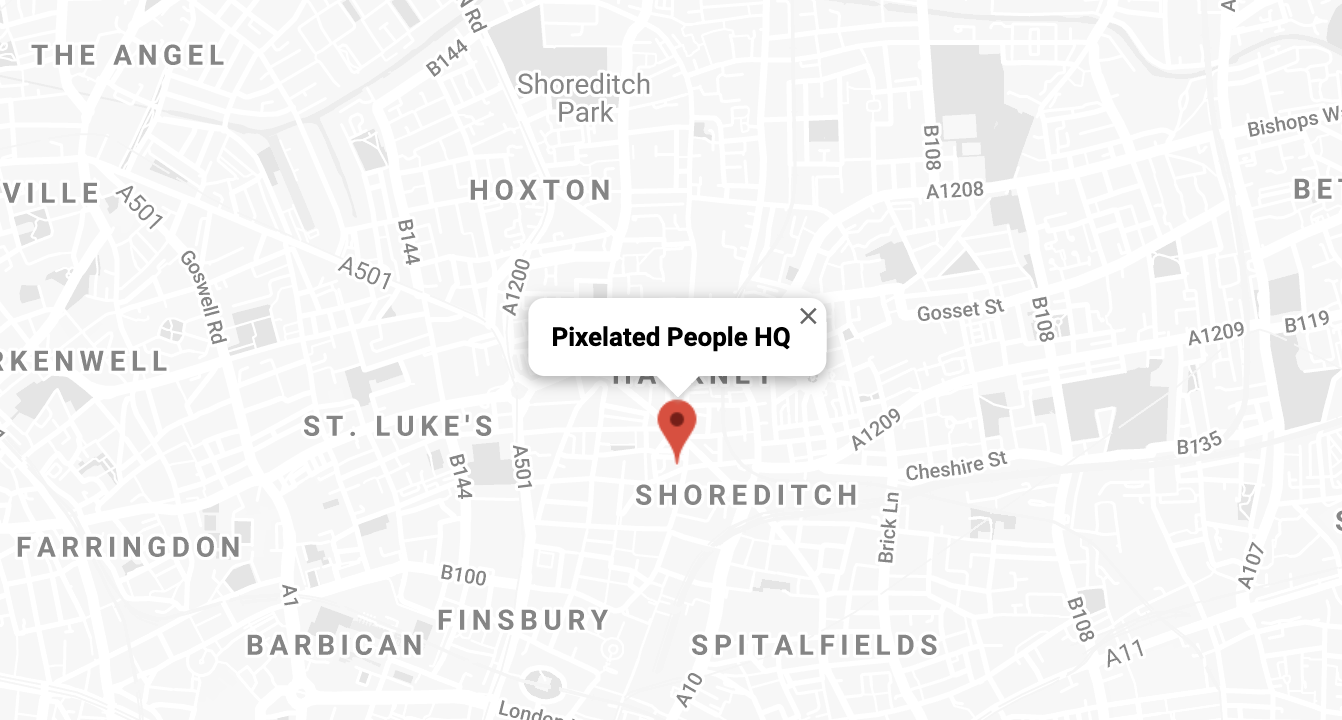 Pixelated People HQ locaton map